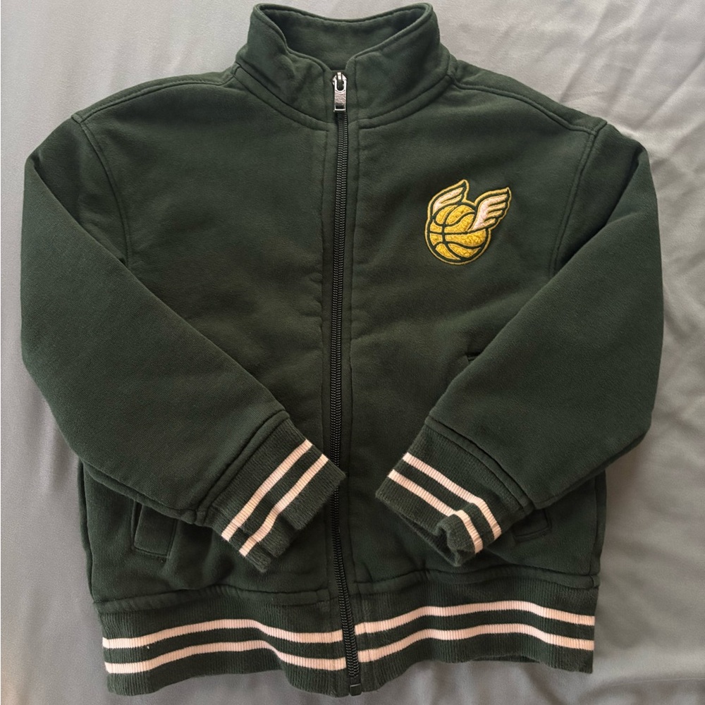 Old Navy Zip-Front Embroidered Basketball Patch Bomber Jacket for Boys